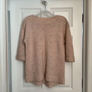 Chicos Sweater with gold thread accents - 3/4 length sleeves. Like New